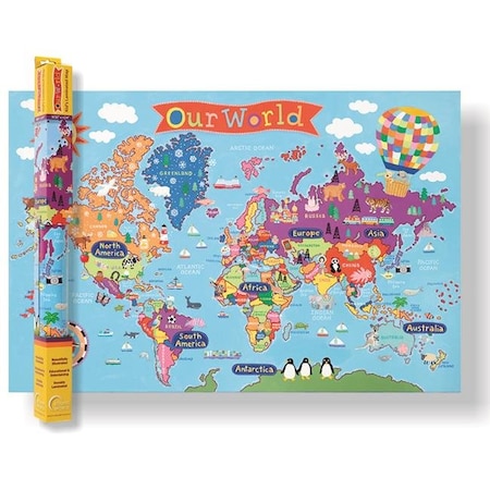 Round World Products Round World Products RWPKM01 World Map for Kids RWPKM01